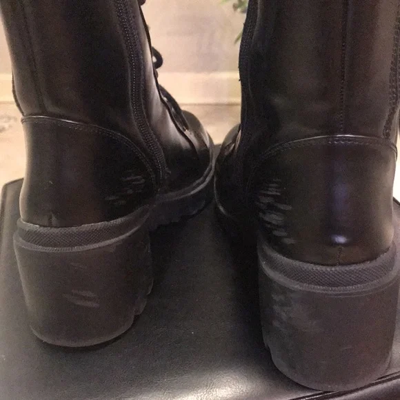 JUSTFAB Mid-Calf Zip Lug Sole Combat Boot - Picture 7 of 7